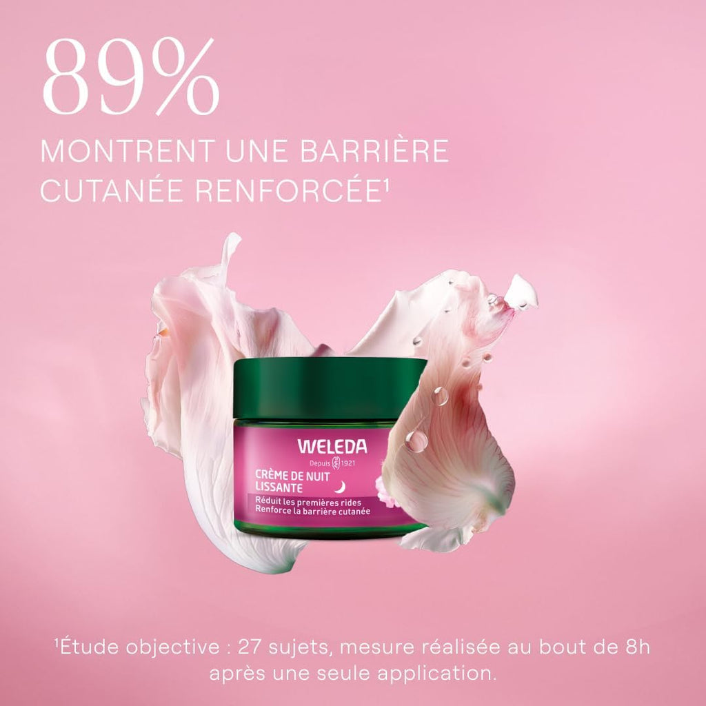 Crème De Nuit Lissante Rose Musquée & Thé Blanc – Soin Anti‑Âge Premières Rides, Crème Visage De Nuit, Huile De Rose Musquée Bio, Thé Blanc Antioxydant Vitamine C, Non Comédogène, NATRUE, 40Ml