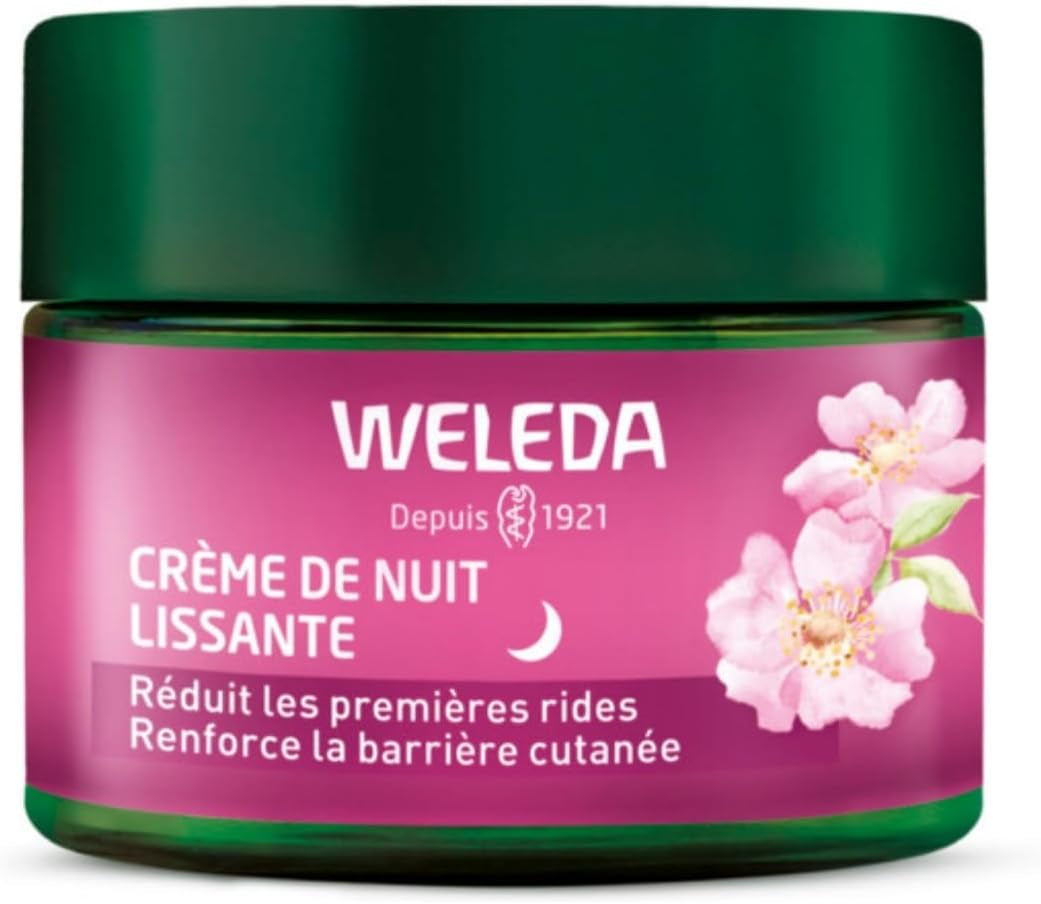 Crème De Nuit Lissante Rose Musquée & Thé Blanc – Soin Anti‑Âge Premières Rides, Crème Visage De Nuit, Huile De Rose Musquée Bio, Thé Blanc Antioxydant Vitamine C, Non Comédogène, NATRUE, 40Ml