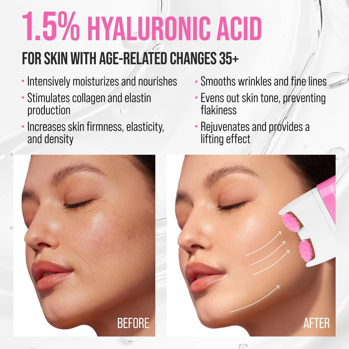 Crème Hydratante Pour Le Visage À L'Acide Hyaluronique - Hydratant - Raffermissante Pour Le Visage Et Le Cou Avec Vitamine C, 40 Ml