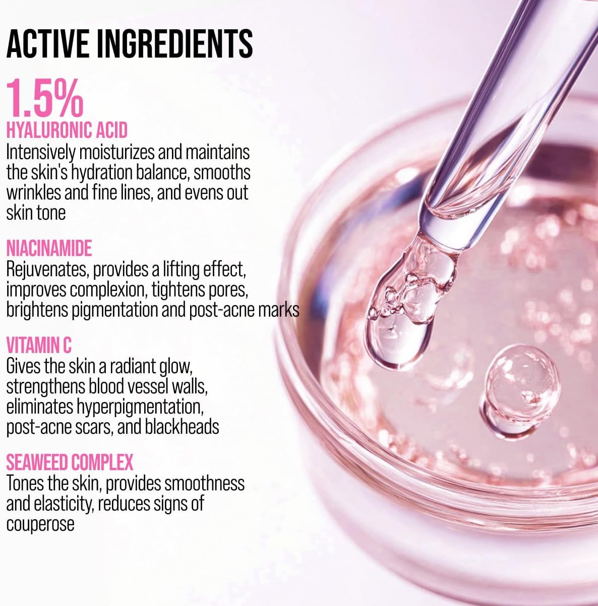 Crème Hydratante Pour Le Visage À L'Acide Hyaluronique - Hydratant - Raffermissante Pour Le Visage Et Le Cou Avec Vitamine C, 40 Ml