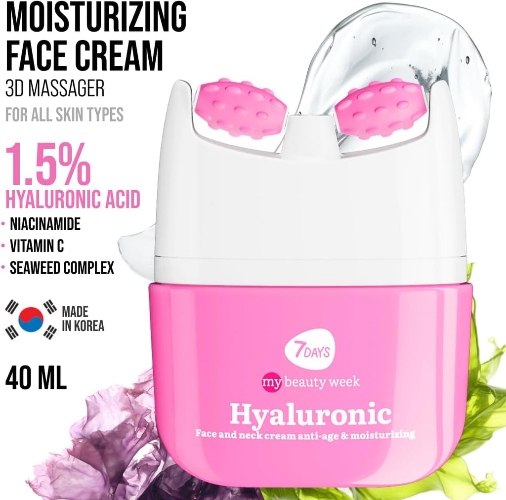 Crème Hydratante Pour Le Visage À L'Acide Hyaluronique - Hydratant - Raffermissante Pour Le Visage Et Le Cou Avec Vitamine C, 40 Ml